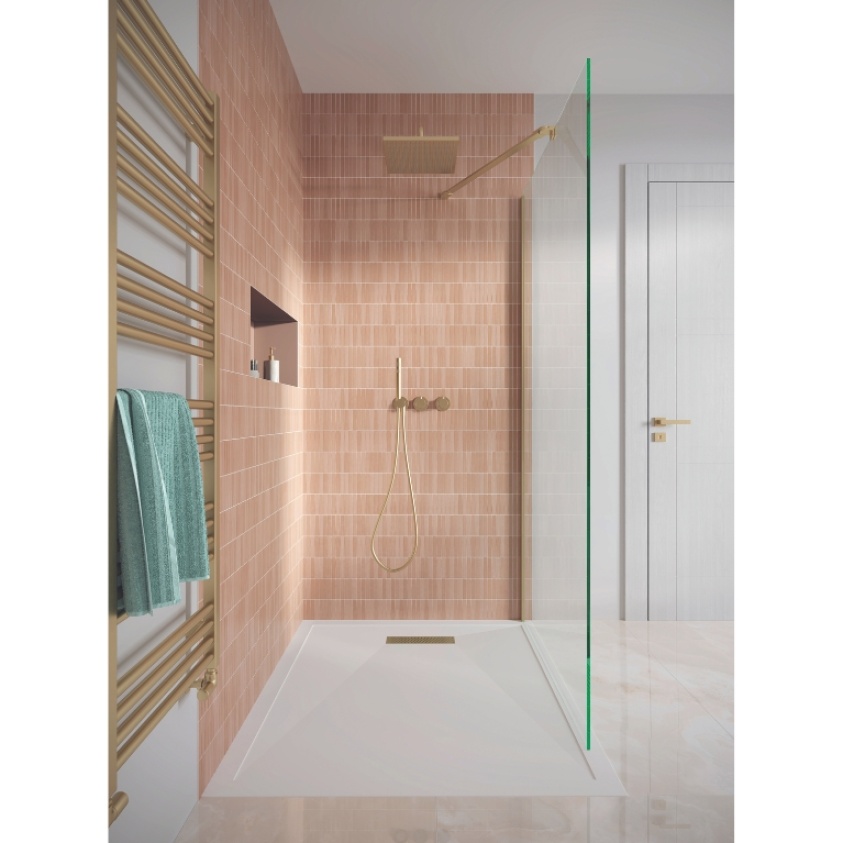 Crosswater Gallery 8 Brushed Brass Wetroom Screen